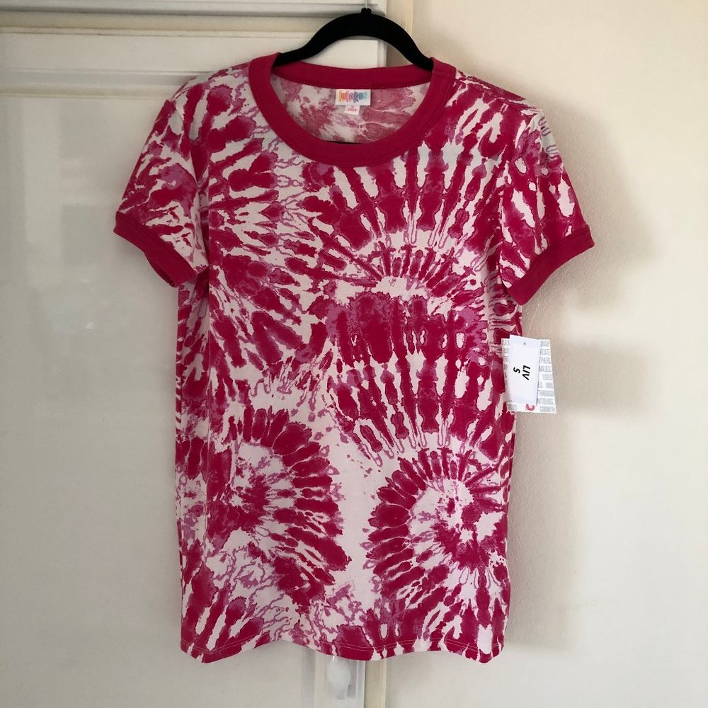 ‼️SOLD‼️ NWT LuLaRoe Pink Tie Dye Liv Tee